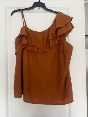 Old Navy One-Shoulder Ruffle Camisole - Rust